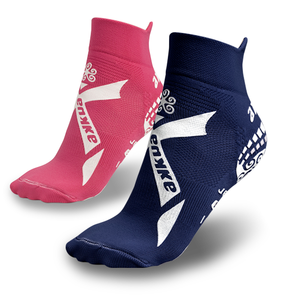 chaussettes aqua bleu et rose